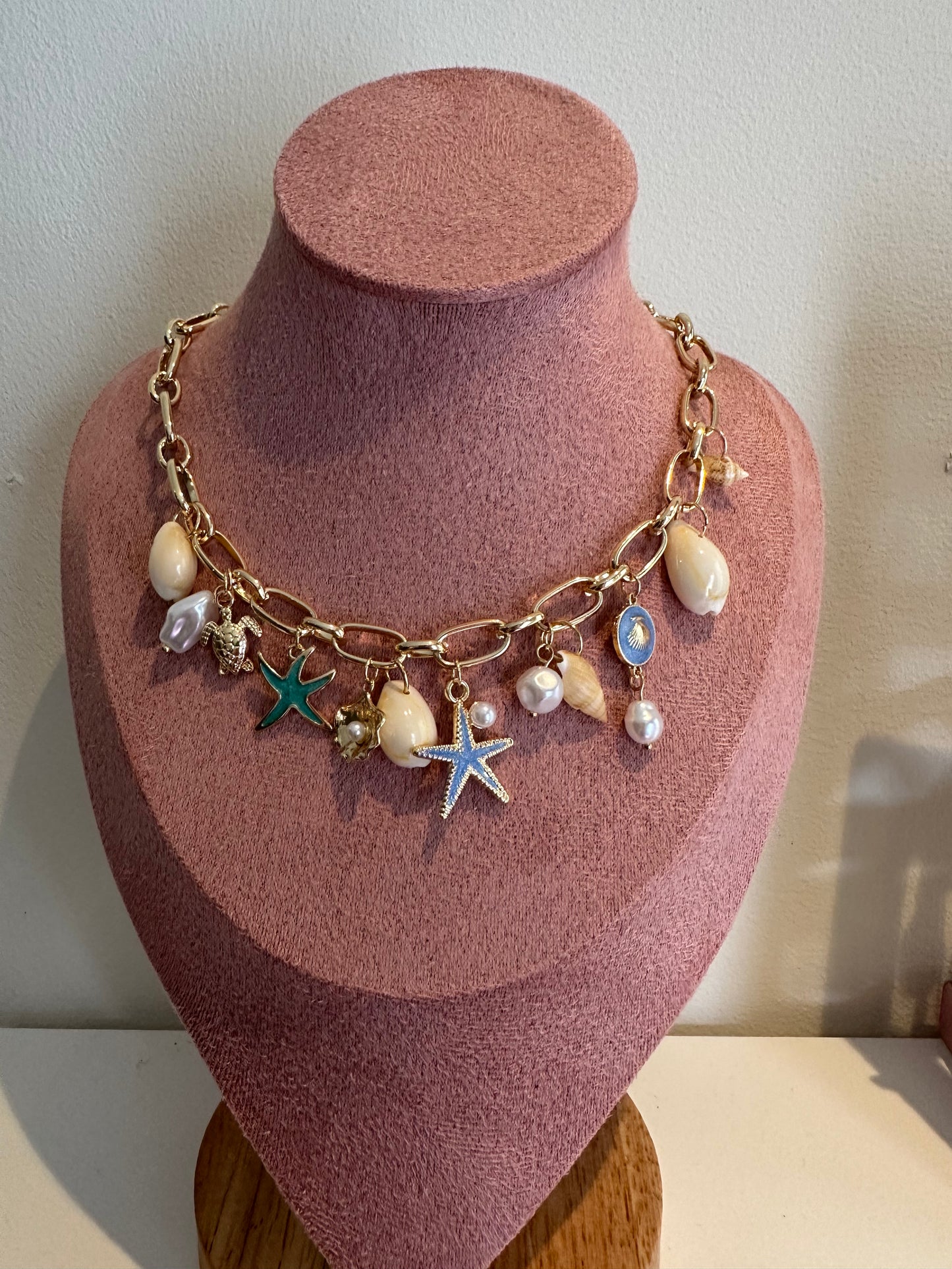 Multi color beach necklace